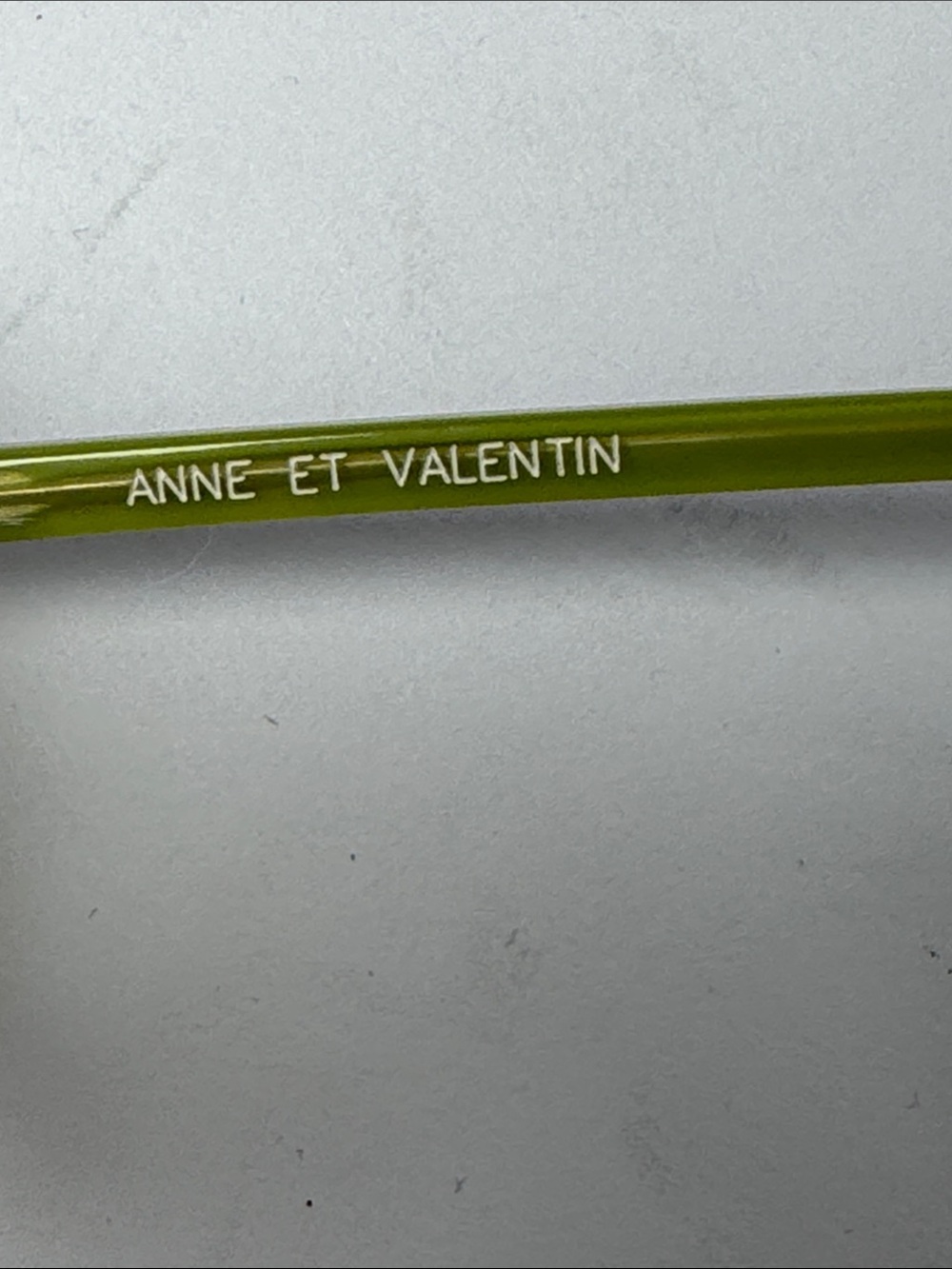 ANNE ET VALENTIN Tortoiseshell Pale Green Slight Cat-Eye Glasses Made in France - Picture 6 of 10